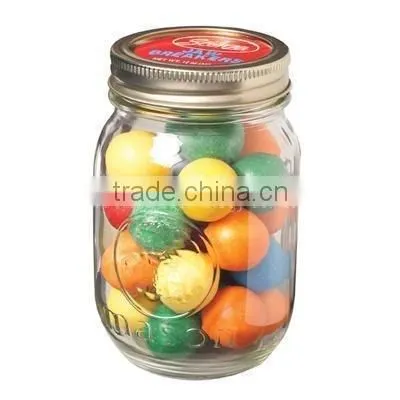 wholesale candy glass storage bottle with metal lid