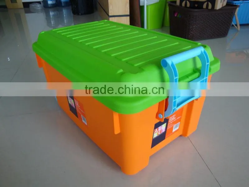 65L plastic car storage box /tool box/car trunk with lock