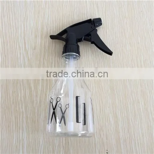 hair care transparent plastic garden spray bottle with trigger for hair salon