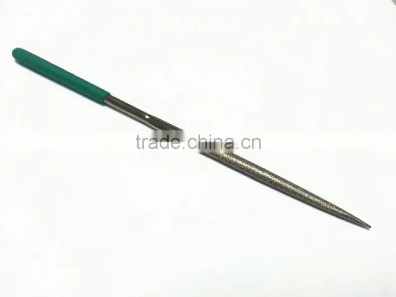Tapered DIamond round and half- round flat file