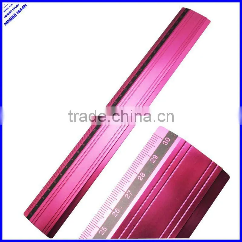 High quality colorful office 30cm aluminium metal ruler