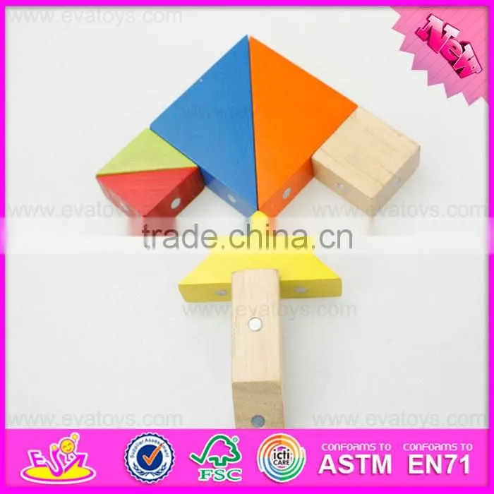 Best design wooden magnetic tangram for sale W13A096