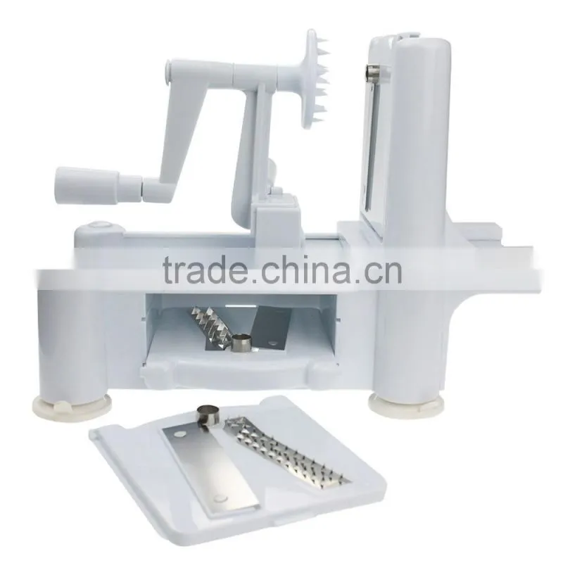 Tri Blade Plastic Spiral Fruit/Vegetable Slicer Spiralizer Bundle