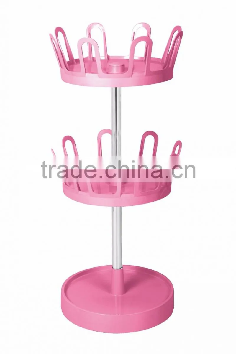 swivel ABS slippers rack, 2-tier waterproof shoe rack,round shoe rack