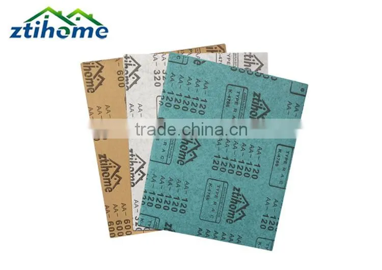 white coated dry grinding sand paper factory