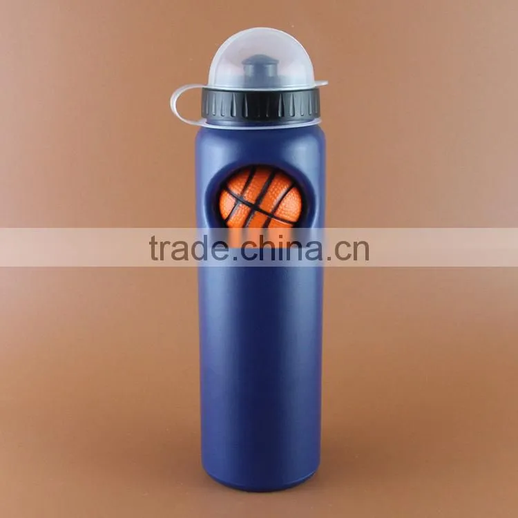 750ml BPA FREE Plastic Football Water Bottle Include Pu Ball