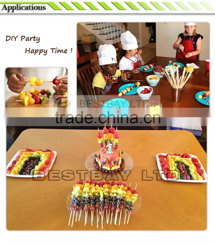 Wholesale Natural BBQ Use 20cm 30cm 40cm 50cm Bamboo Skewer