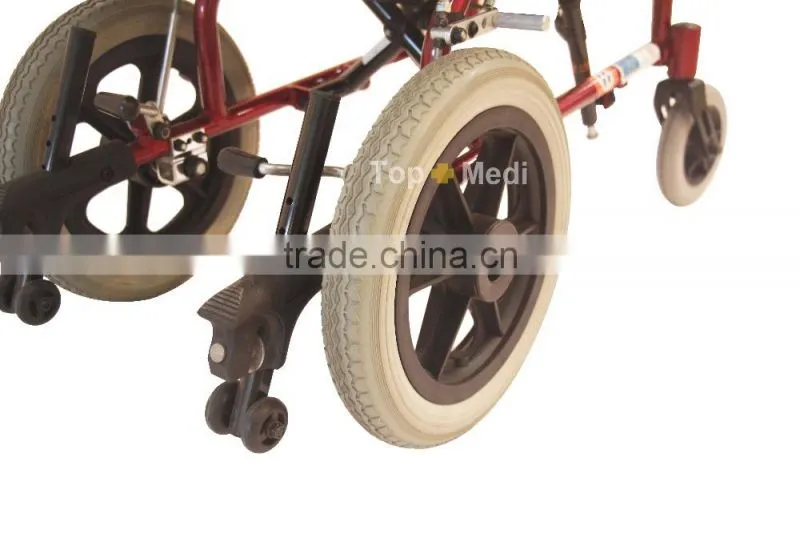 Topmedi adjustable seat angle TRW258LBYGP ALUMINUM FRAME Wheelchairs for Disabled baby Wheelchairs for Cerebral palsy children