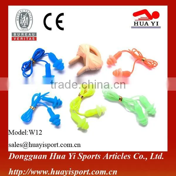 Highest Quality Swimming Soft Silicone Ear Plugs With PU String