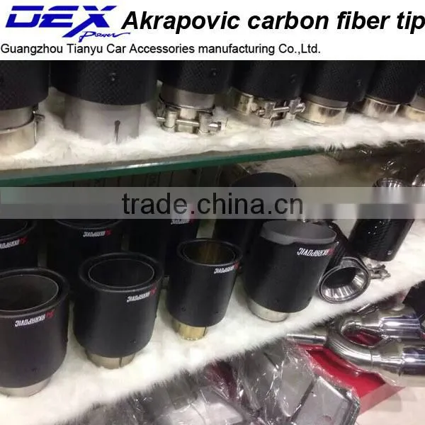 New style high quality Akrapovic carbon fiber exhaust tip carbon fiber muffler pipe