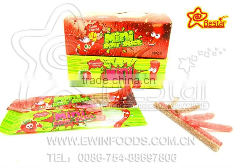 Fruity Flavor Mini Sour Stick Gummy Candy