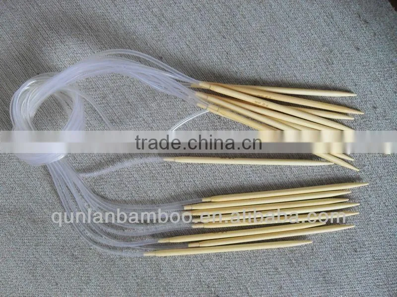 Natural And Carbonized Color Circular Bamboo Knitting Needle