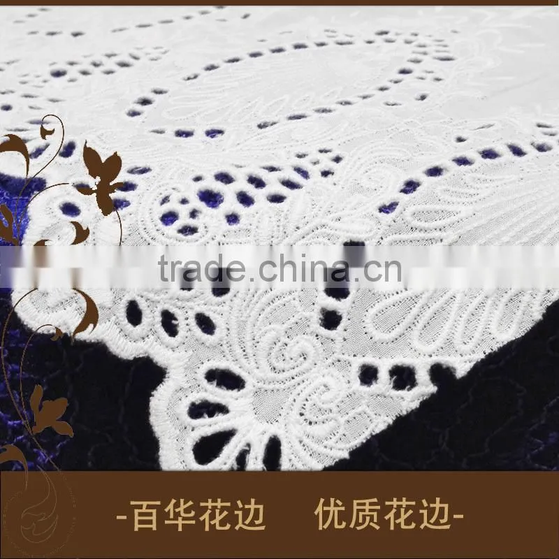 mirror embroidery on cotton sheeting fabric for dress
