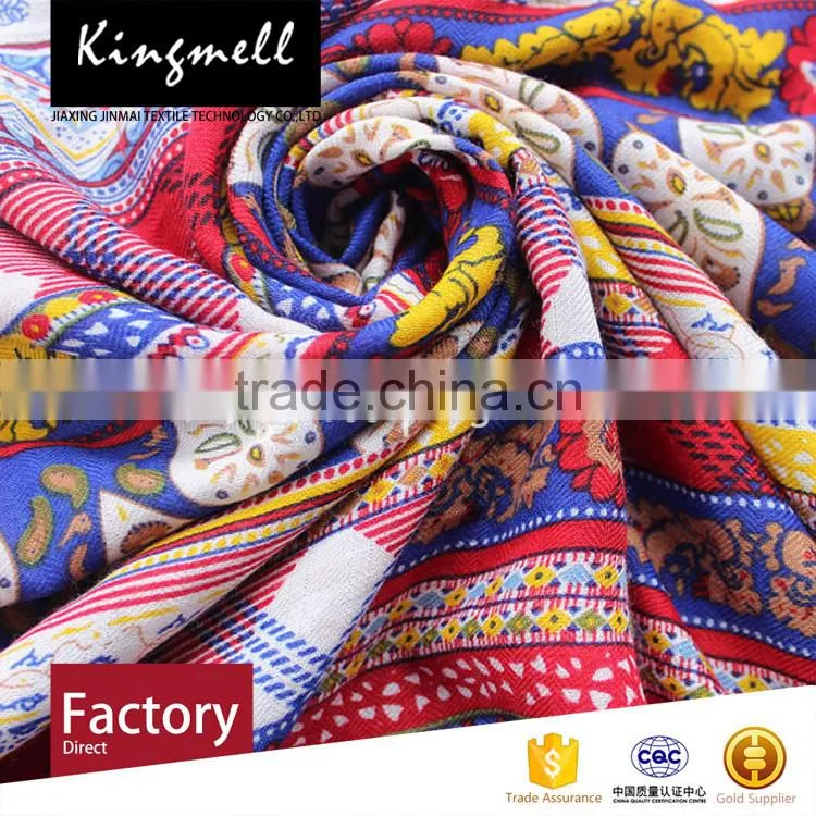 Custom 2017 digital printed very soft wholesale cotton women scarf