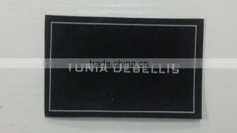 2017 Custom high density damask neck labels woven labels