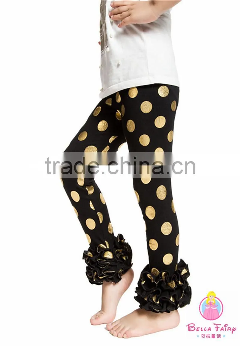 New design wholesale cotton ruffle icing pants for baby girls