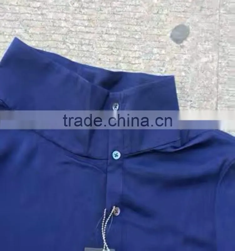 Ladies stock garment contrast chiffion style office lady blouse