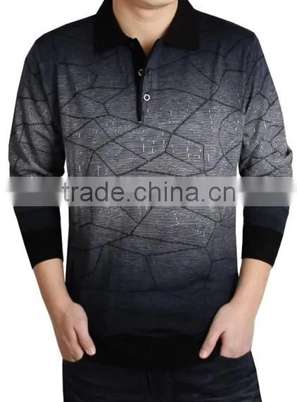 mens fashion style custom made dye sublimation polo sweater