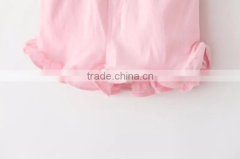 hot shorts girls ruffle leggings baby girls summer pants, solid color children flounced shorts