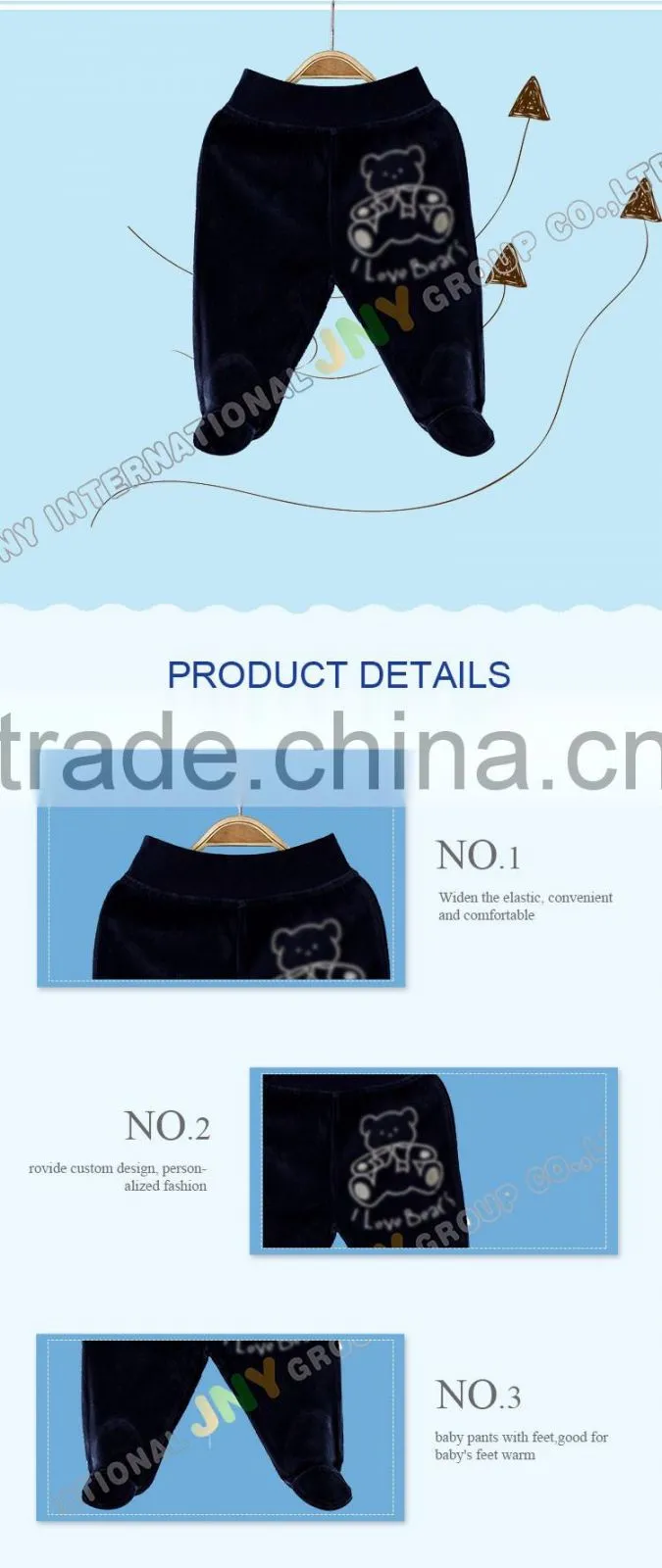 JNY Cotton Newborn Baby Sock Pants