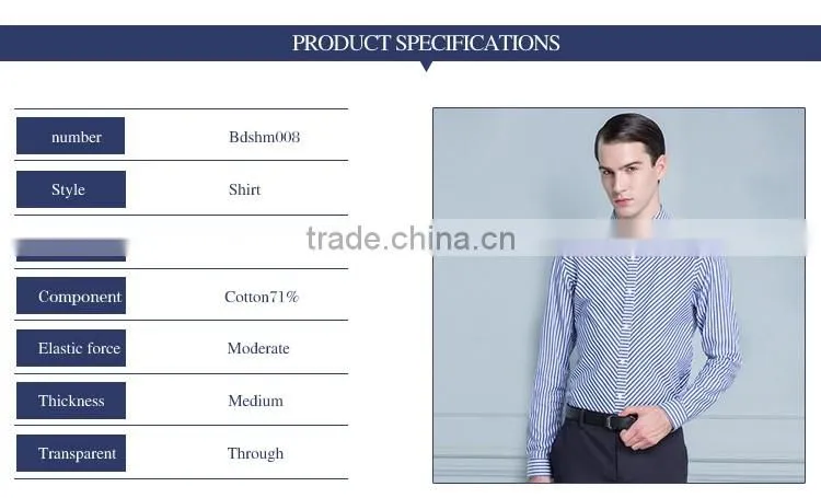 Slim Fit Shirts For Men Wear Fashion Business Men Dress Shirt Custom Made