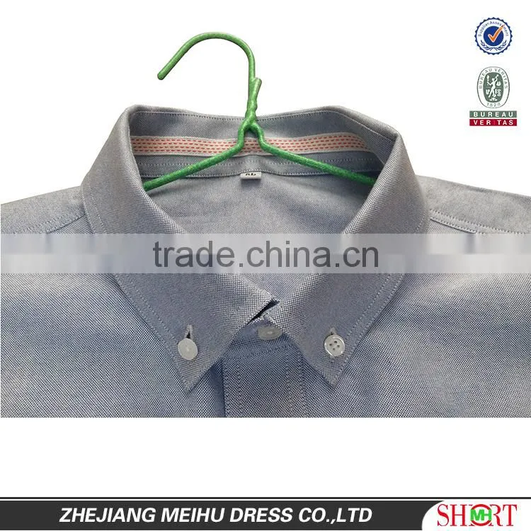 2016 Custom Men cotton button down collar oxford shirt , short sleeve dress shirt