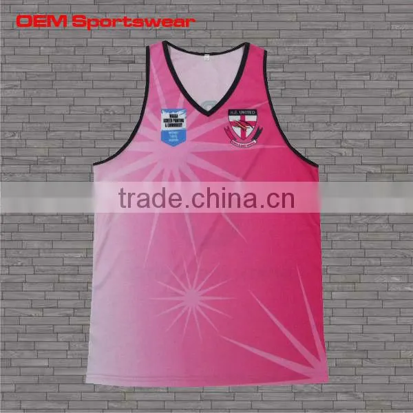 hot sell custom sublimated running shirts with high qultiy