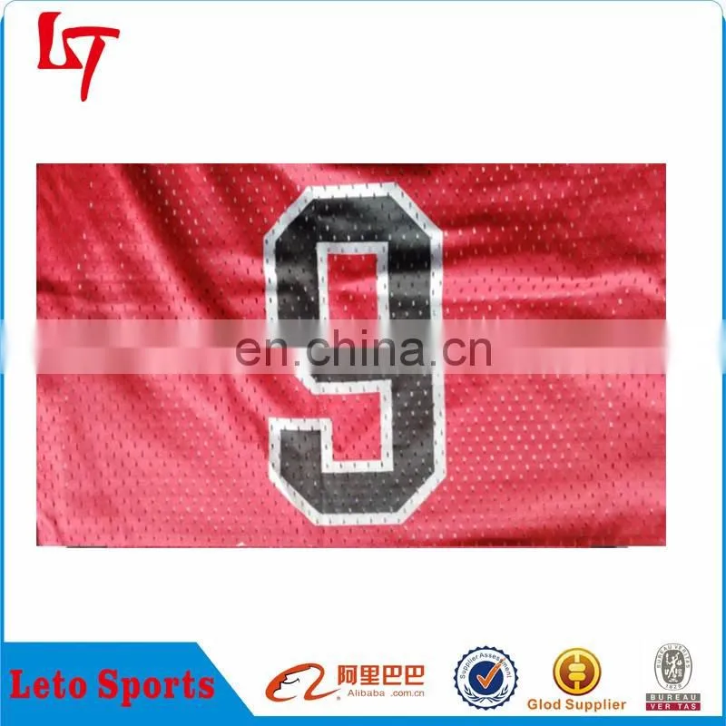 OEM Service 100% Polyester Mesh Wicking Material American Football Jersey for Teams