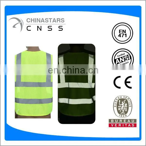 Safety vest with 2 horizontal reflective tape