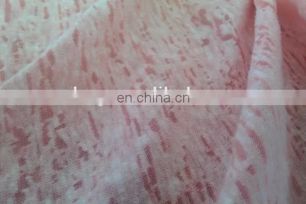Winfar Textile Hot Sale CVC Polyester Cotton Jersey Knitted Burn Out Fabric