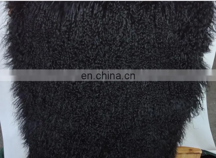 Wholesale long hairs Mongolian lamb fur plate Real Tibetan lamb fur plate