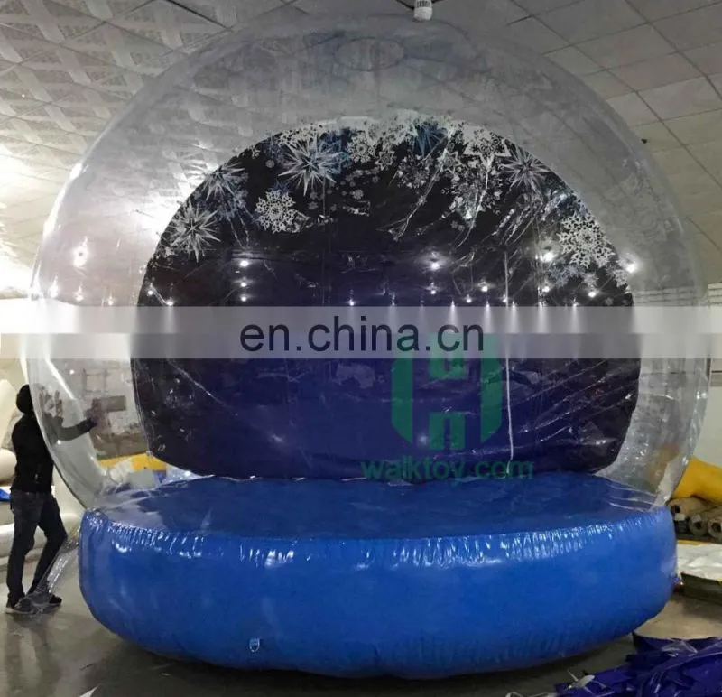 Decoration inflatable snow globe ball ,cheap snow globe for sale,inflatable christmas decoration snow ball for commercial