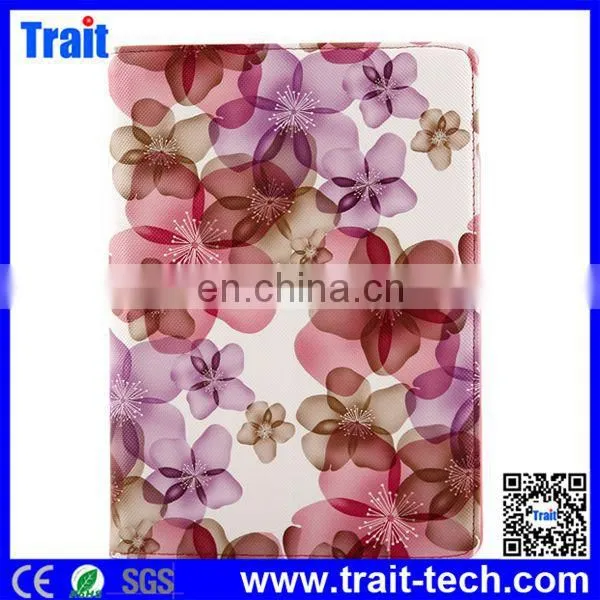 New arrival newest design wallet leather case for iPad Air 2 with Elastic Belt