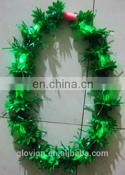 LED Flashing Flower Necklace Hawaii Lei for night party