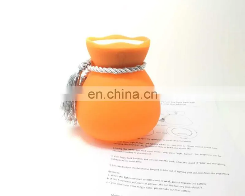 Hot sale Coin Piggy Bank bedroom table lamp Lovely Night Lamp