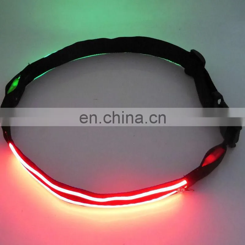 Two switches on led belt for party Flashing party belt led party waistband