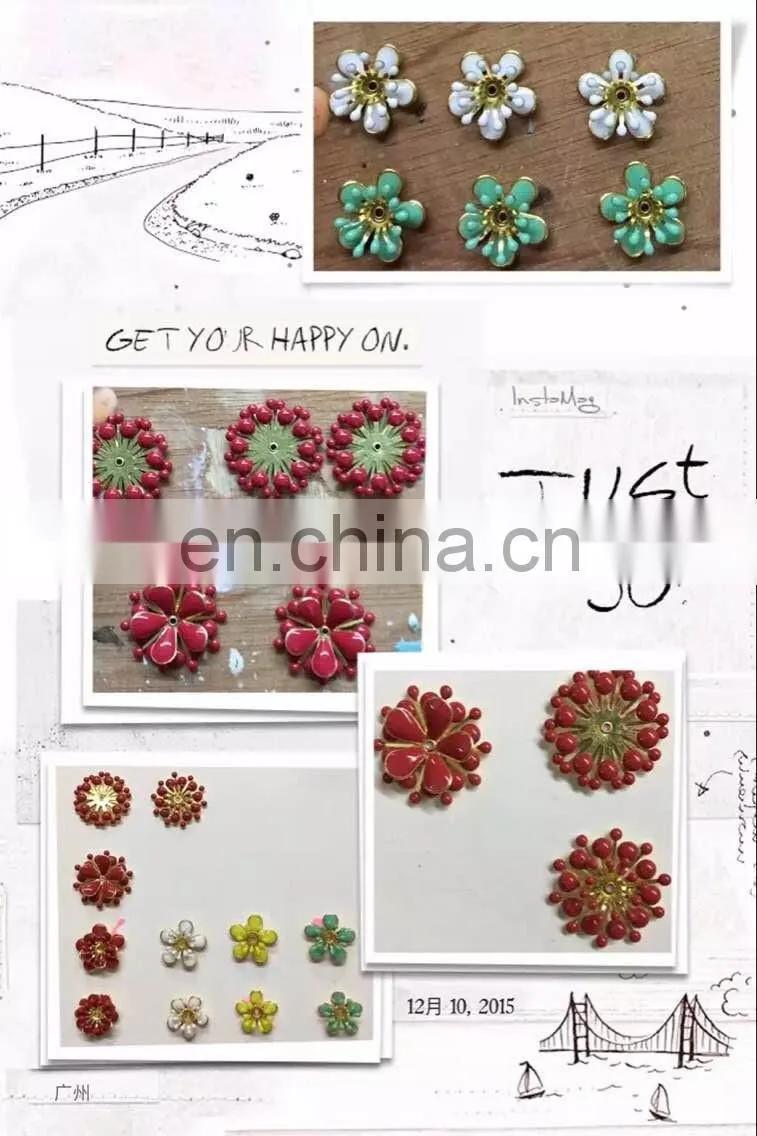 2016 new design metal ornament rhinestone trimmings for dresses