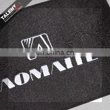 custom private smooth damask satin woven labels for clothing