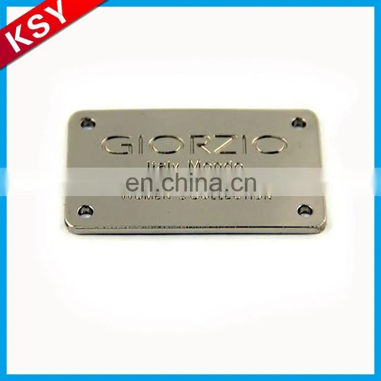 Hot Sale Fashion Handbag Metal Accessories Label Branded Logo For Bags