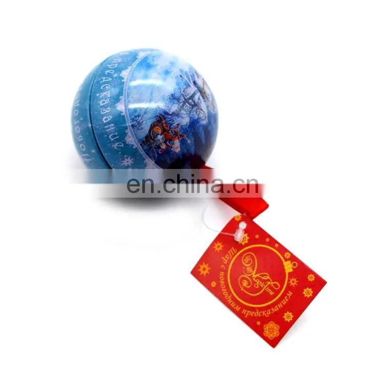 Decorative christmas metal tin ball containers wholesale