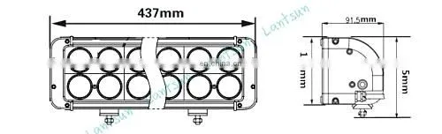 New cr ee 12v 4x4 atv double row led light bar high power car led lamp