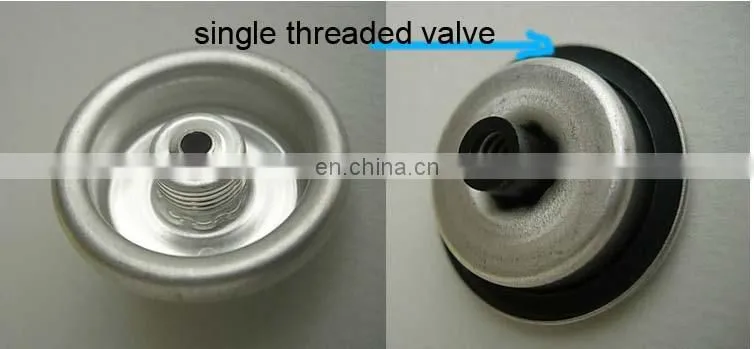 portable butane gas stove aerosol valve for gas cartridge with red plastic cap