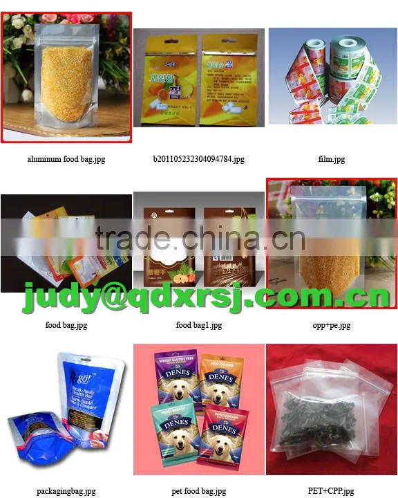 laminated food packaging stand up poly bag