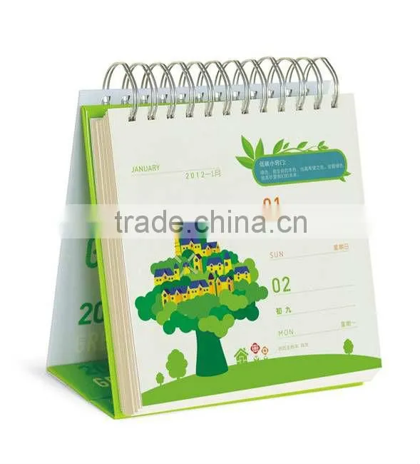 2014 creative cartoon table calendar printing