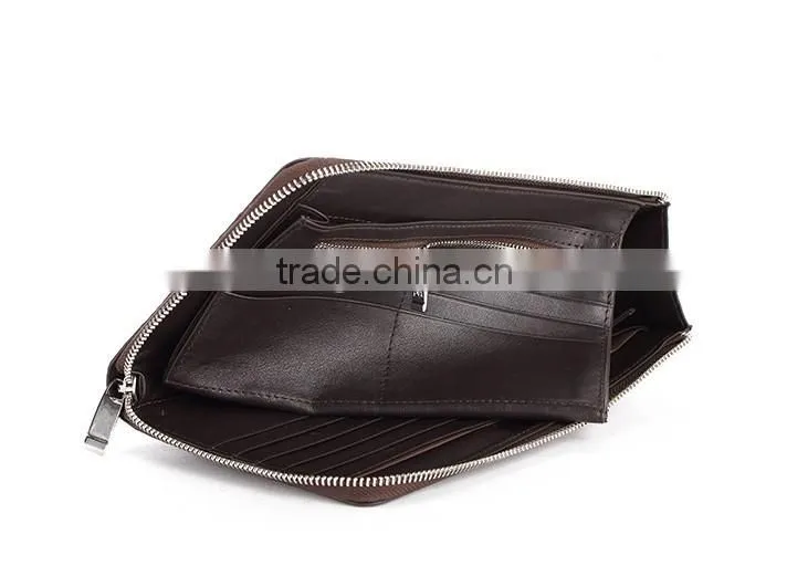 vintage style crocodile and soft calf leather men clutch wristlet wallet handbag wholesale