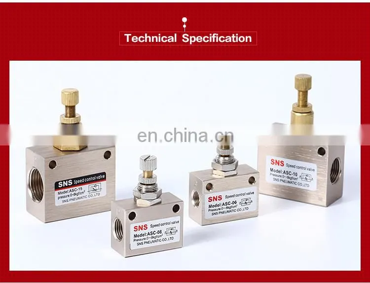 SNS pneumatic ASC series air flow control valve