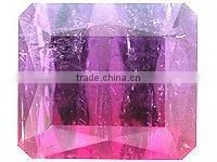 Natural Bi Color Tourmaline Emerald cut Single gemstones semi precious stones precious stones