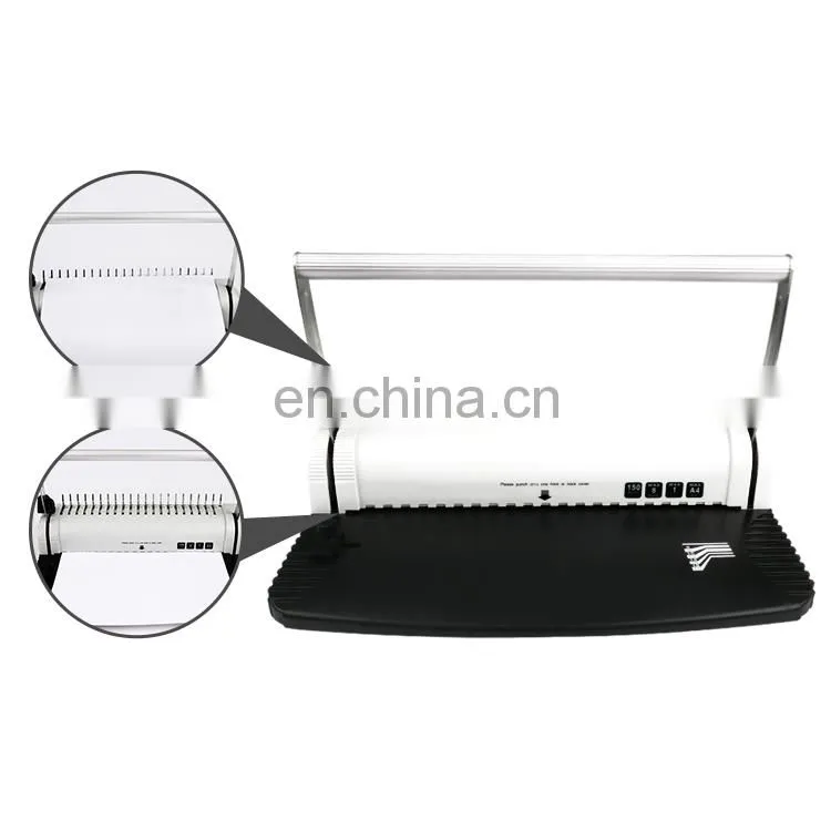 Wholesale Portable Office Use Desktop Book Notebook Steel Knife Binder Manual Comb Binding Machine