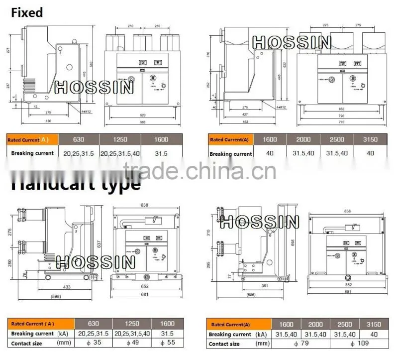 11KV Circuit Breaker 11KV 12KV Vacuum Circuit Breaker