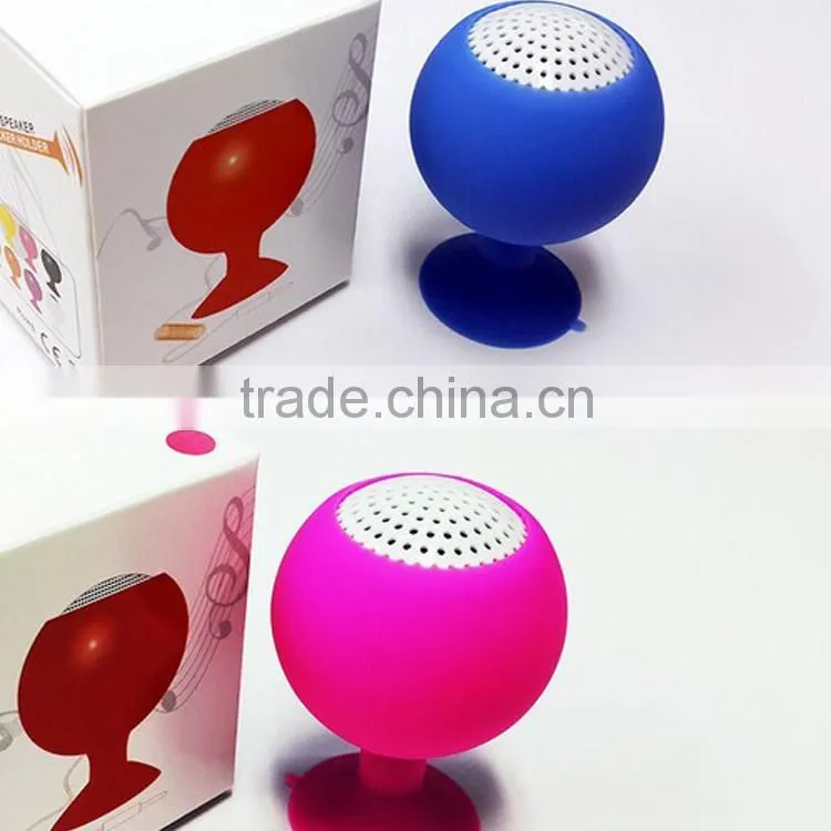 Mini Portable Silicone Sucker Holder Speaker Waterproof Can Be in The Bathroom